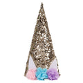Unicorn Tree Topper - Hard Wired covered in beautiful sequins ears flowers - (8301