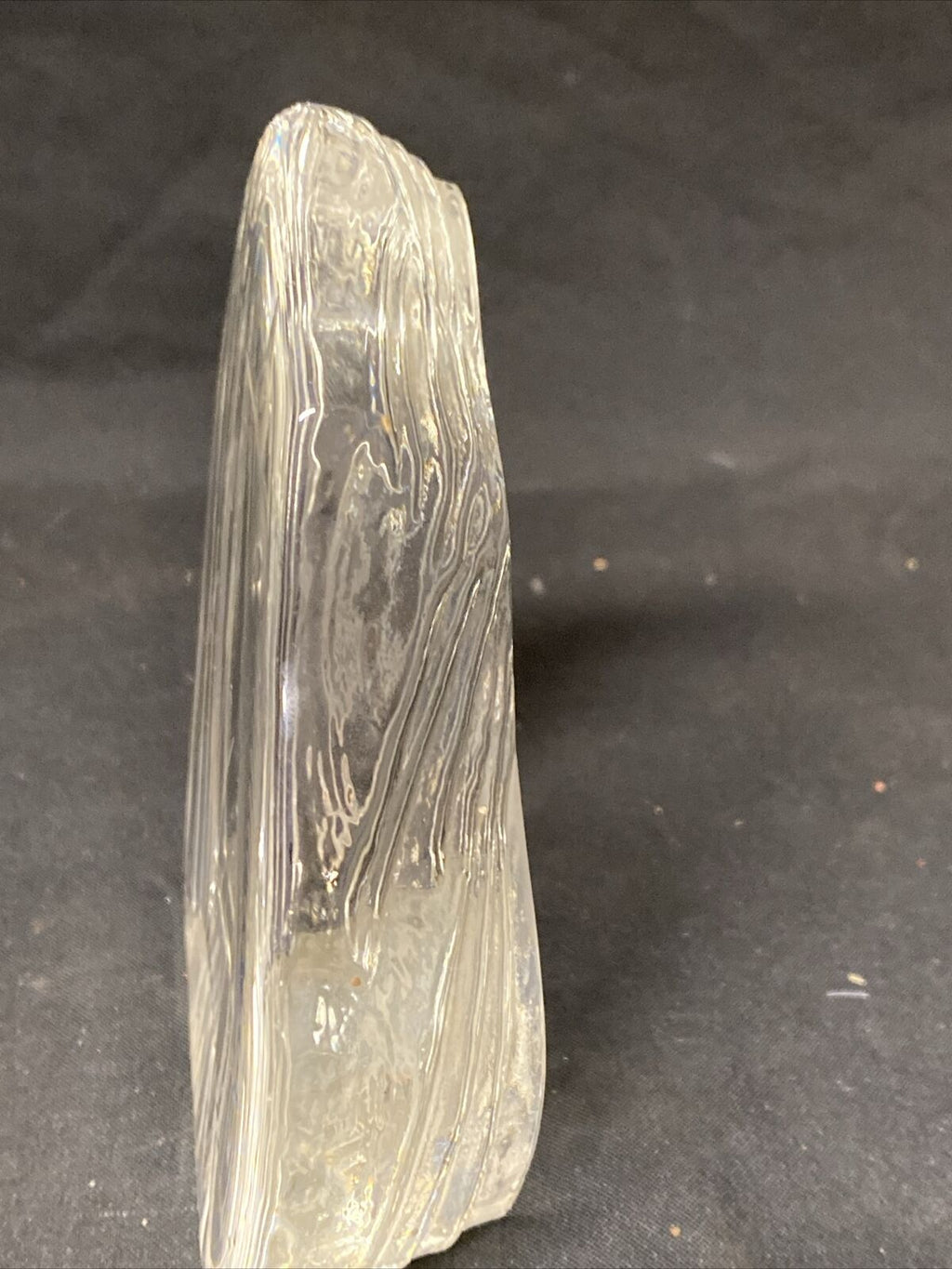 Vintage 70's Swedish Crystal Glass Paperweight Signed Kingfisher - (5032)
