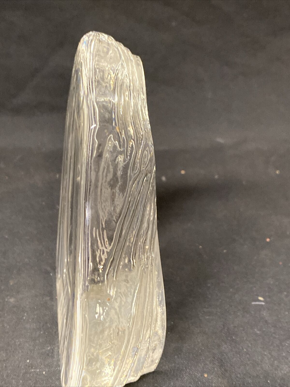 Vintage 70's Swedish Crystal Glass Paperweight Signed Kingfisher - (5032)
