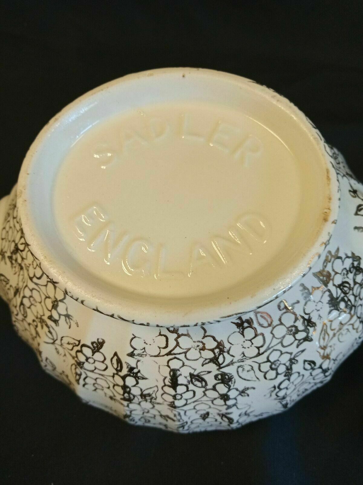 Sadler Teapot with Gilt floral design and Flower Lady Very rare pot - (7896)