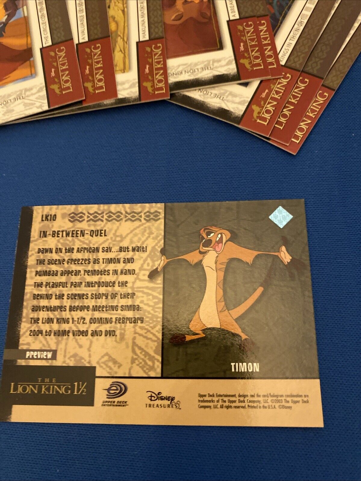 Upper Deck 2003 Disney Treasures Lion King Near Set x9 Trading Cards (5761