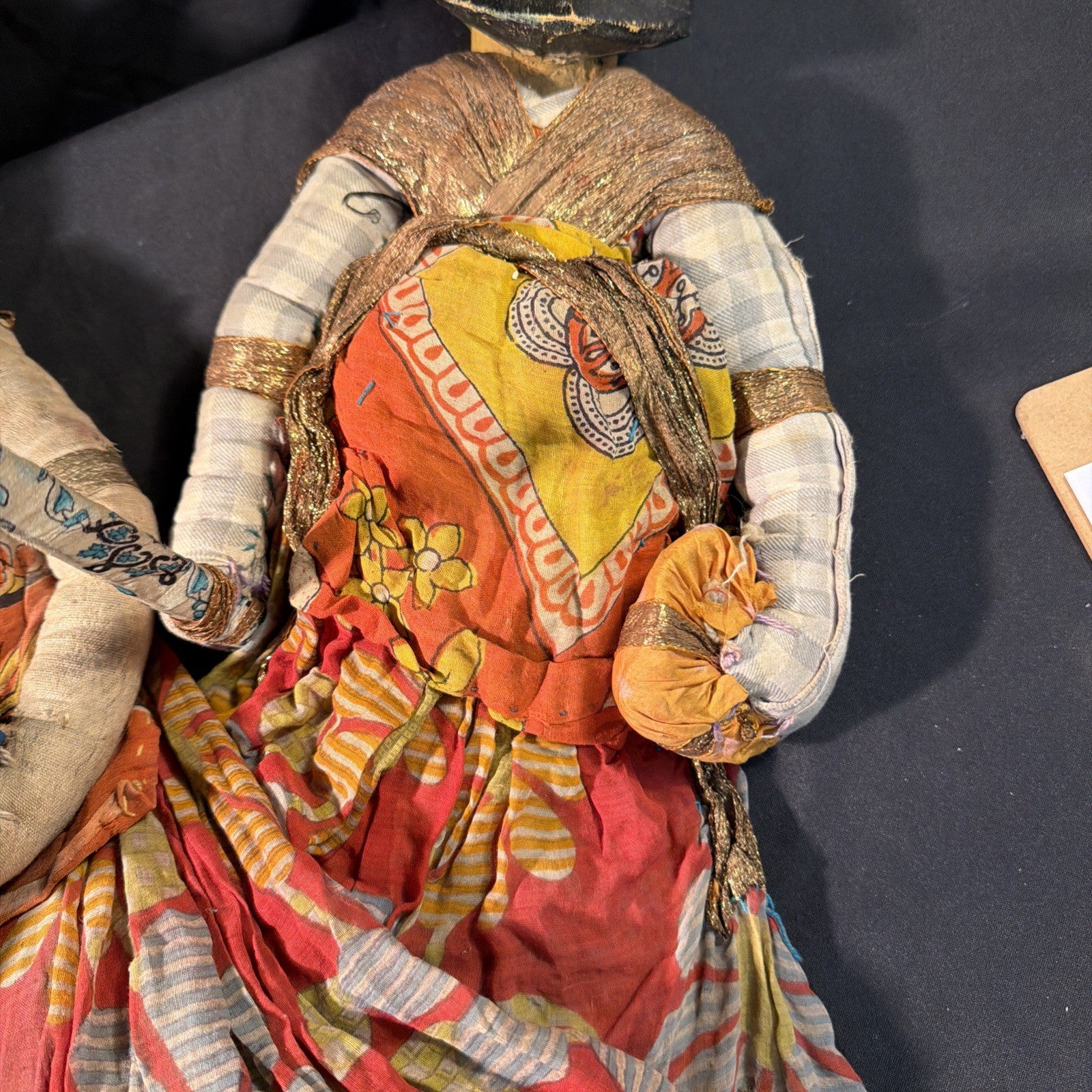 Marionette Rajasthani Kathputli antique wooden puppets Set of 3 kings - (2082)