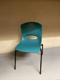Chair Green Plastic Hard seat - schools, halls, groups etc Stackable - (5641)