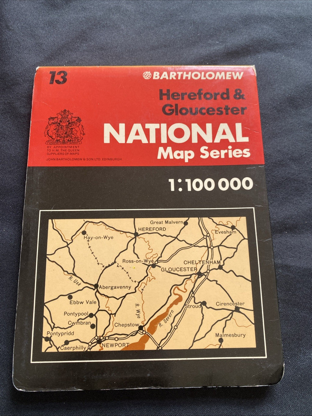 Hereford & Gloucester Bartholomew National Map 1:100 Scale #13 (1261)