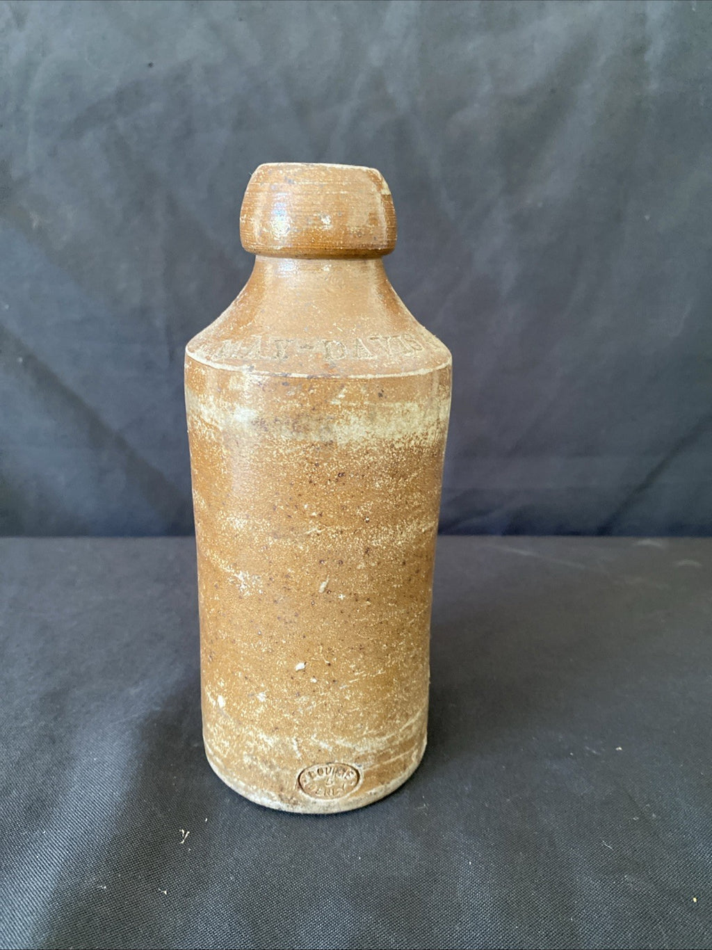 Salt Glaze Stoneware Ginger Beer Bottle Bourne Denby May Davis & Co -(1009)