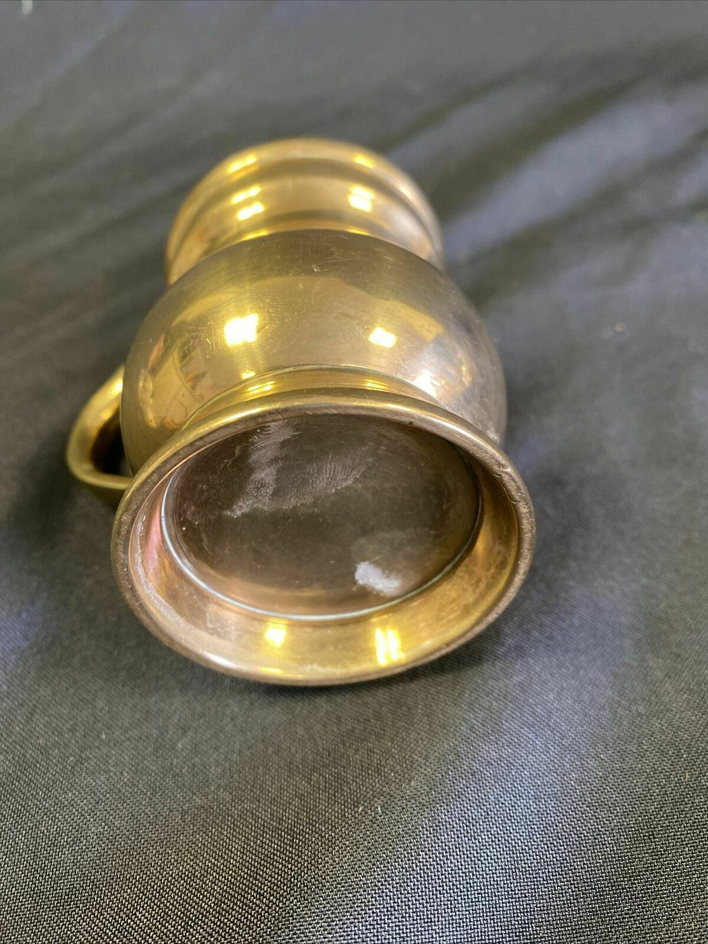 Solid Brass Victorian Antique Pub Measure stamped ER King Edward  1 Gill (6473)