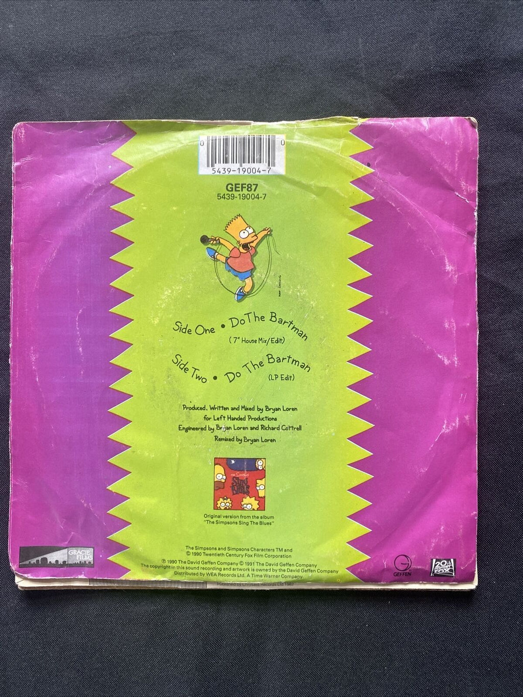 Vinyl Records 7" Singles 5 x 1980's Spandau Ballet, The Simpsons Etc -9453