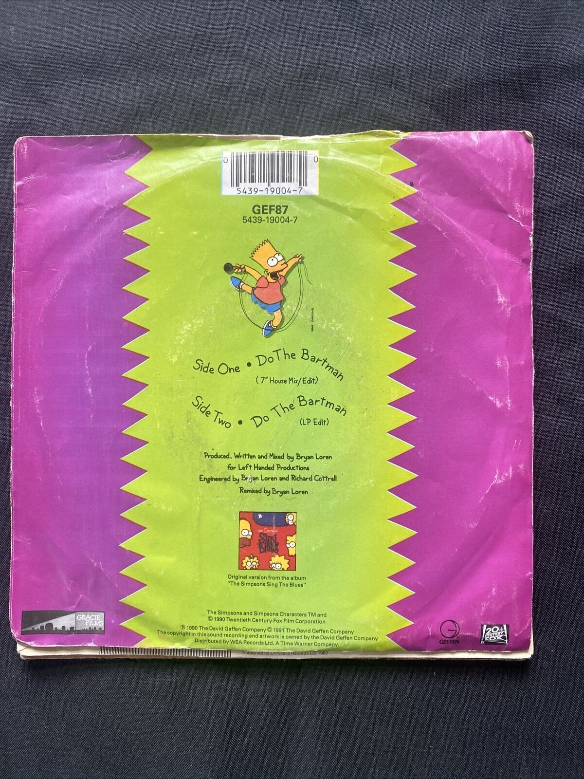 Vinyl Records 7" Singles 5 x 1980's Spandau Ballet, The Simpsons Etc -9453