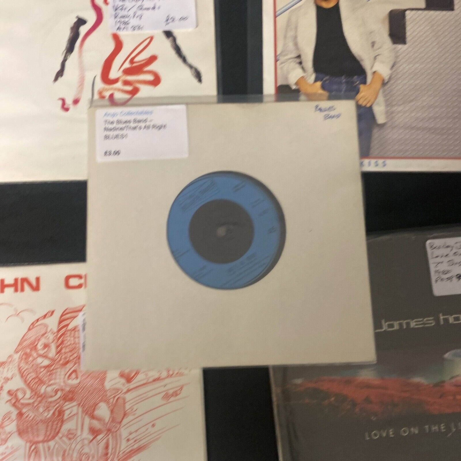 Vinyl Records 7" Singles 5 x 1980's The Blues Band, Chris De Burgh Etc -(9479)