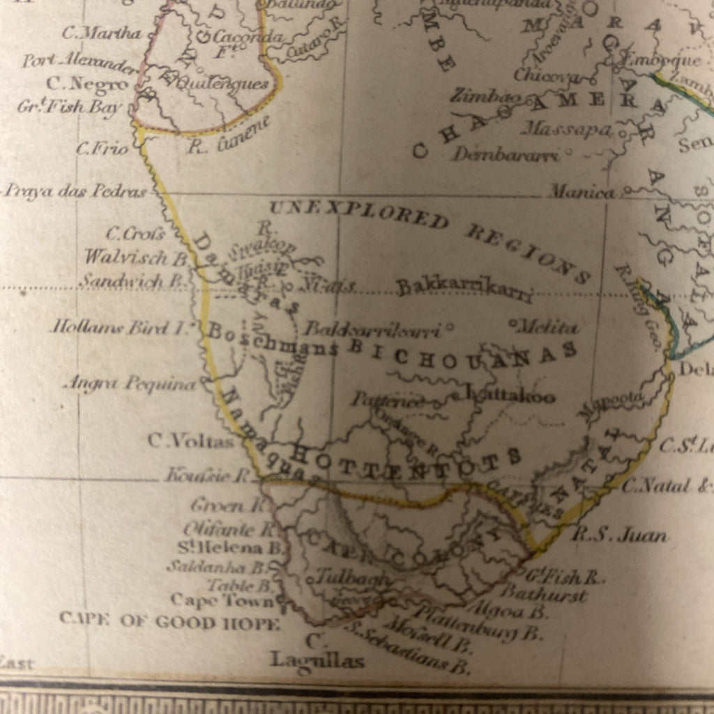 Antique late 1800's Map of AFRICA by Darton & Clark Very Rare - (1766)