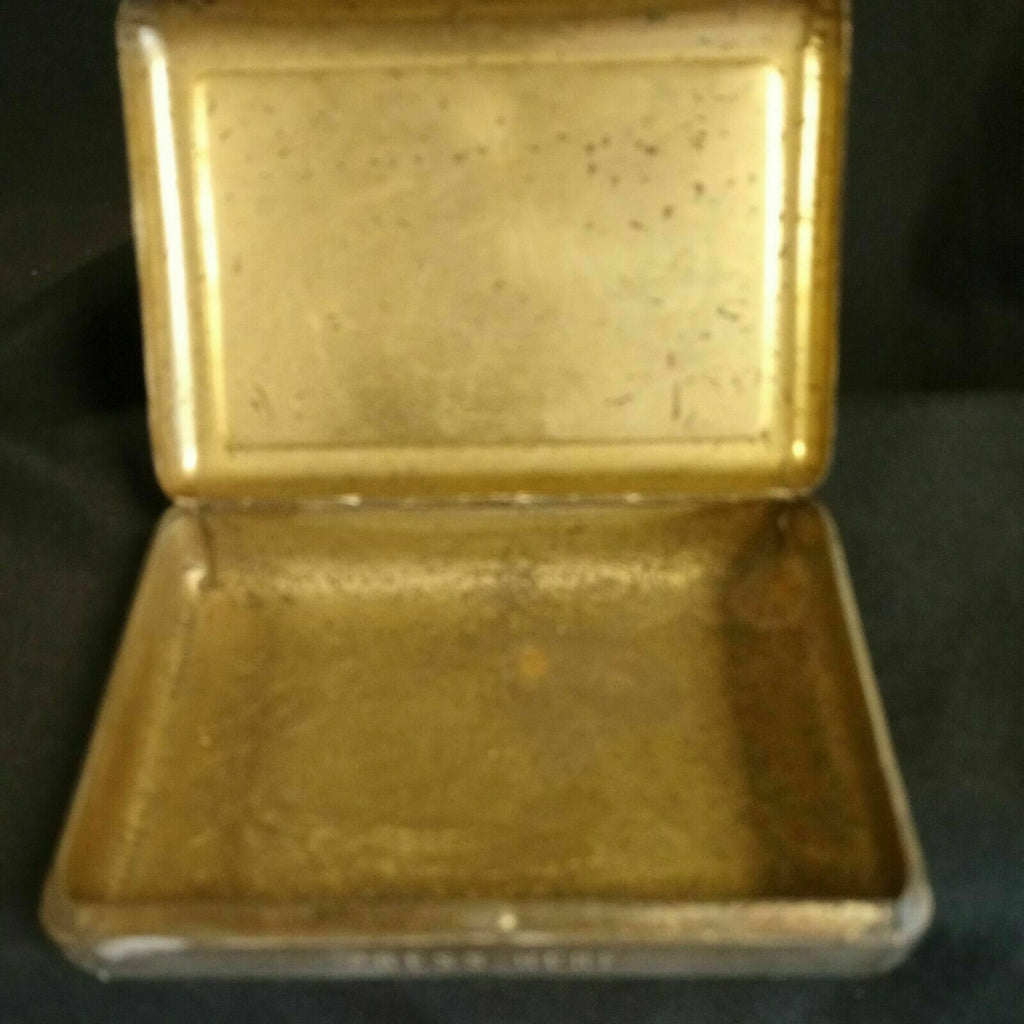 Jahnkes's Patent Tin 15 May 1880 Floral and Butterfly decoration Rare - (7938)