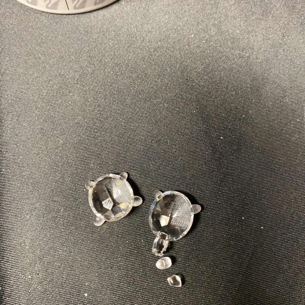 Swarovski Silver Crystal Mini Turtle Pair Boxed SEE NOTE - (1619)