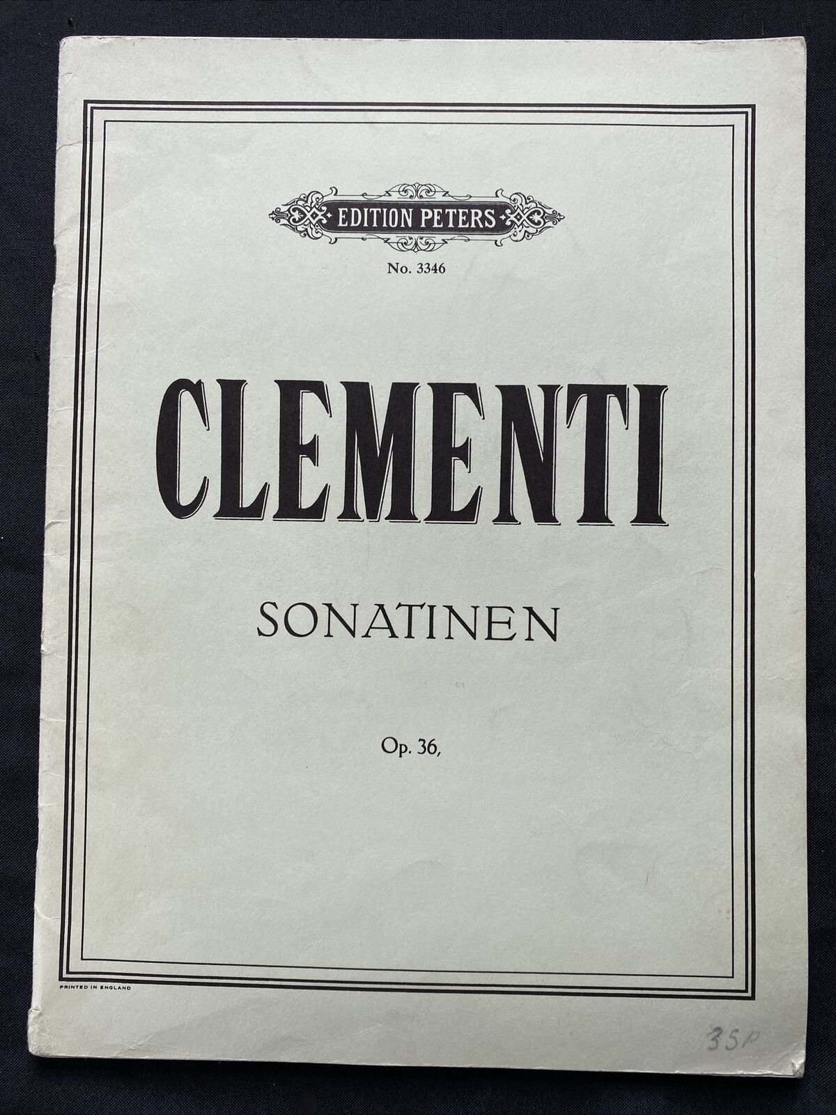 Piano Music Book Edition Peters No 3346 CLEMENTI Sonatinen Op36 - (9556)