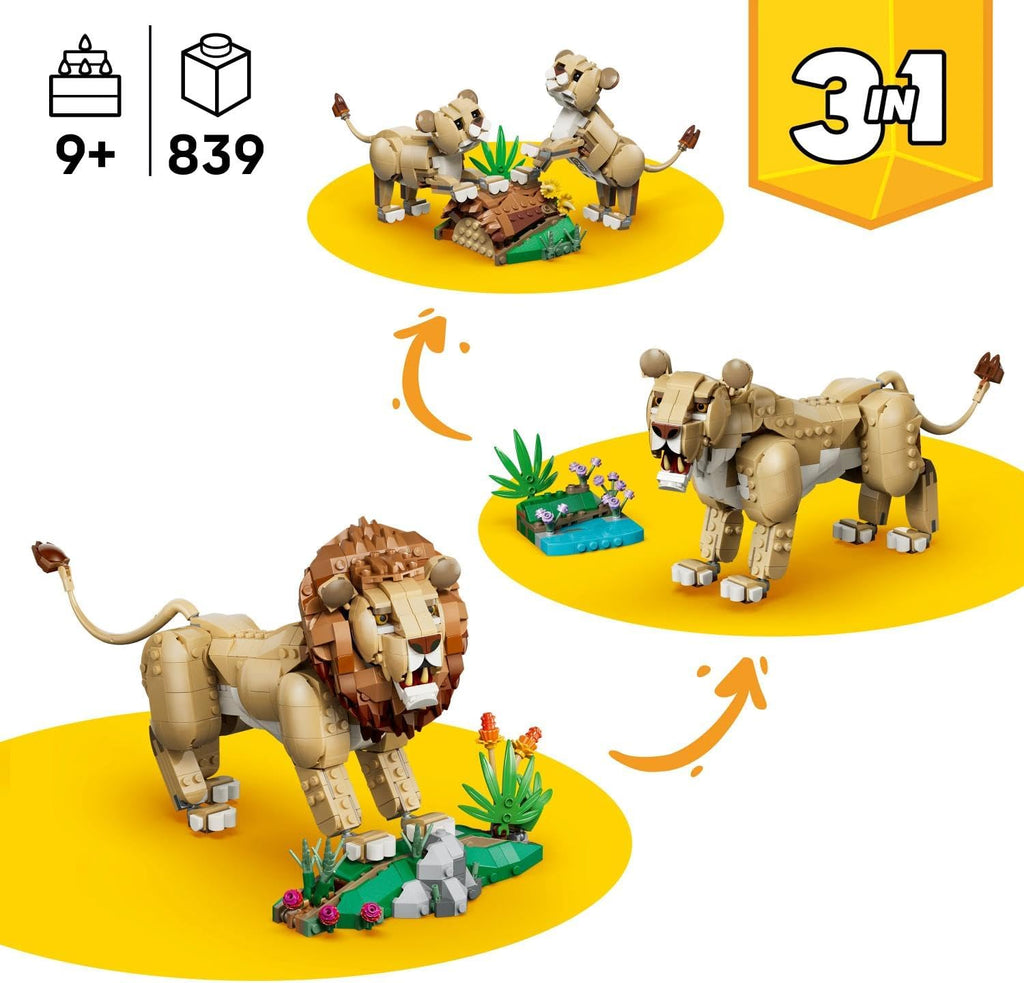 LEGO Creator 3 in 1 - Wild Animals: Majestic Lion - 31386