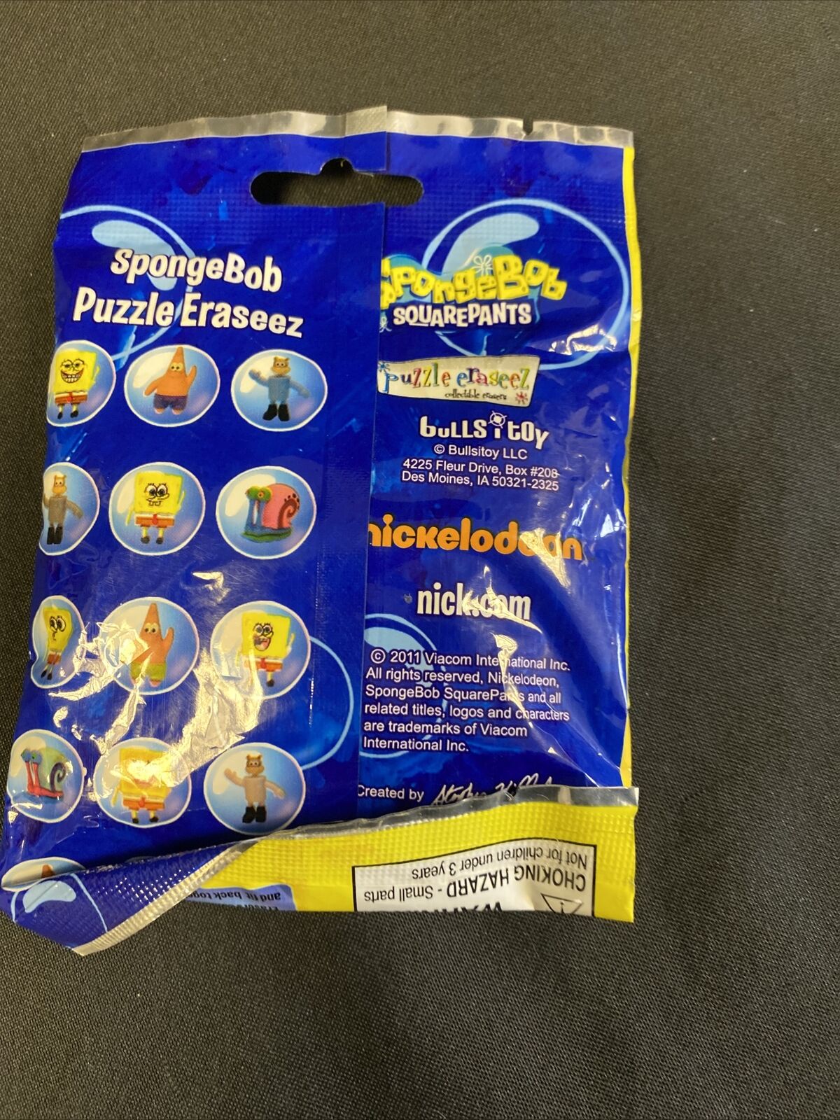 SpongeBob Squarepants Puzzle ErasersEraseez 2 per unopened pack - (7274)