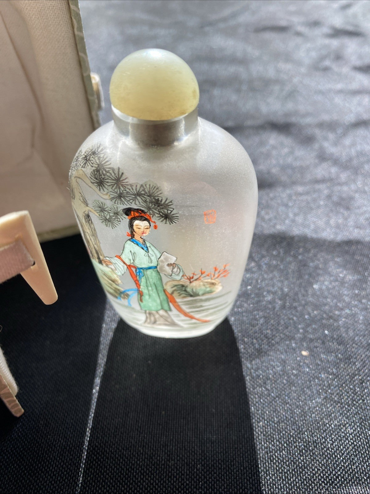 Japanese Scent Perfume Snuff Bottle Hand Painted Boxed - (1049)