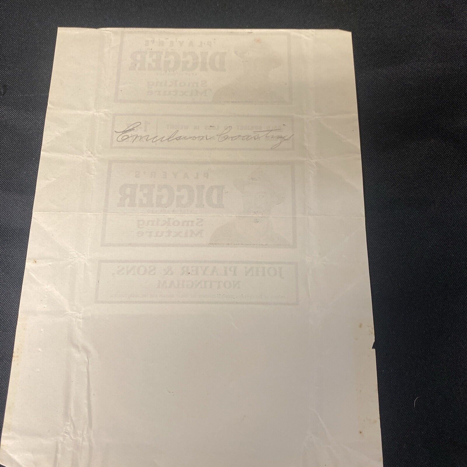 Digger John Player Smoking Mixture 1oz Package wrap Empty Vintage (8931)
