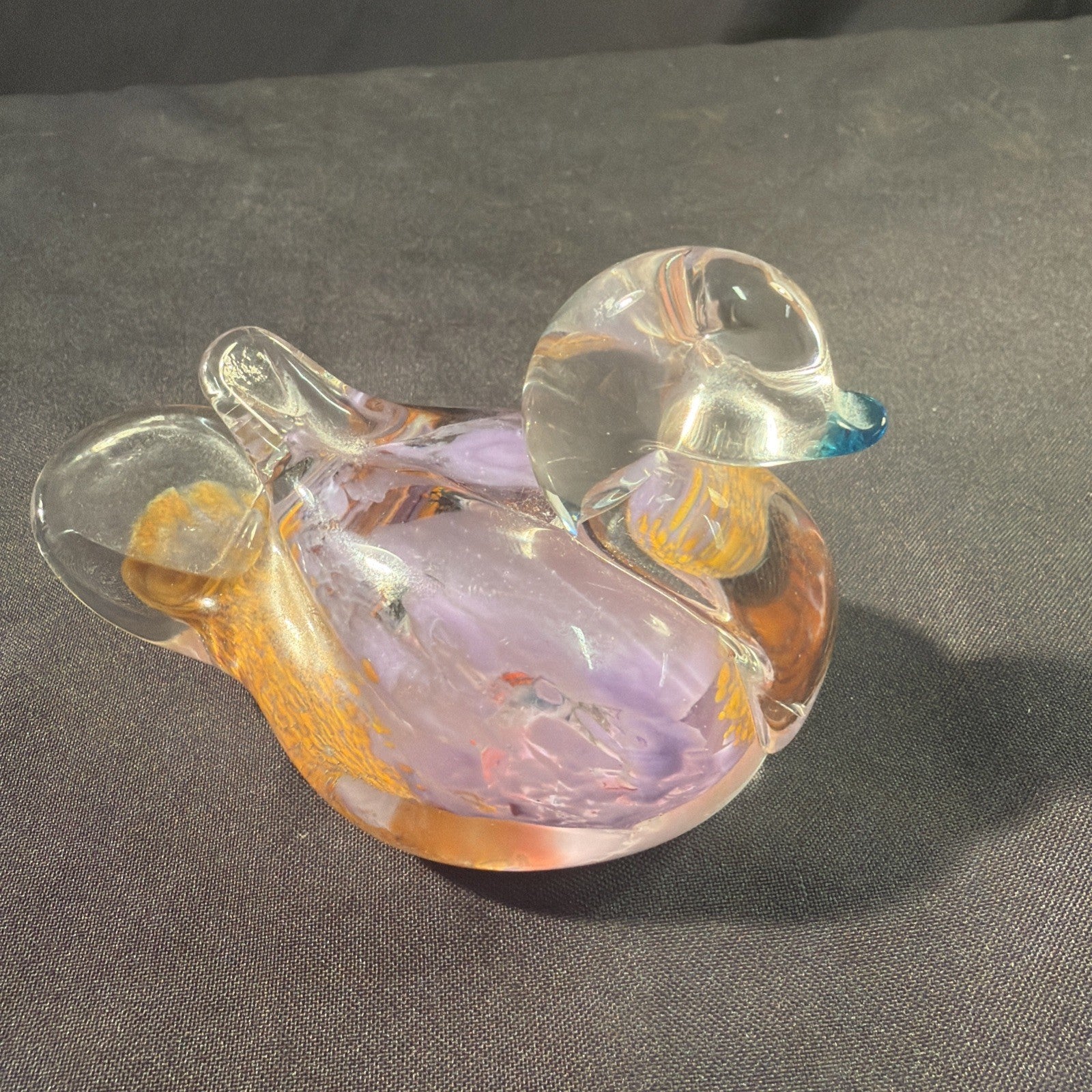Vintage Maltease Malta Glass Duck Designed For Cittadella Goza - (2078)