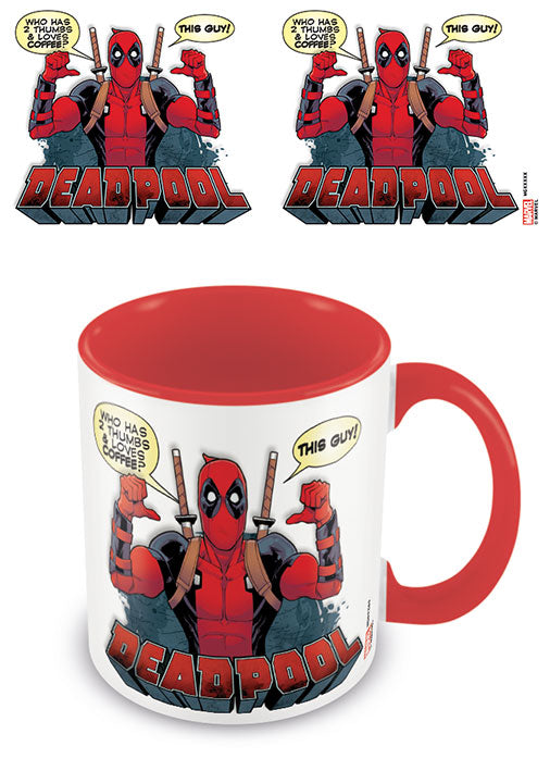 MUG Boxed Ceramic - MOVIE - Deadpool: 2 Thumbs up! - Red inside mug