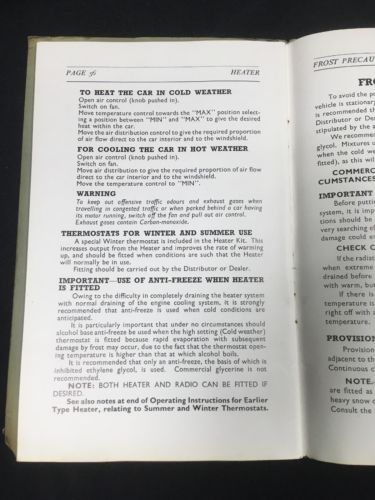 The Rootes Hillman Minx Mark IV Owner's Handbook 1951 ORIGINAL - (2863)