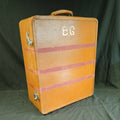 Leather Suitcase Antique Crescent Wardro Solid Case - (7983)
