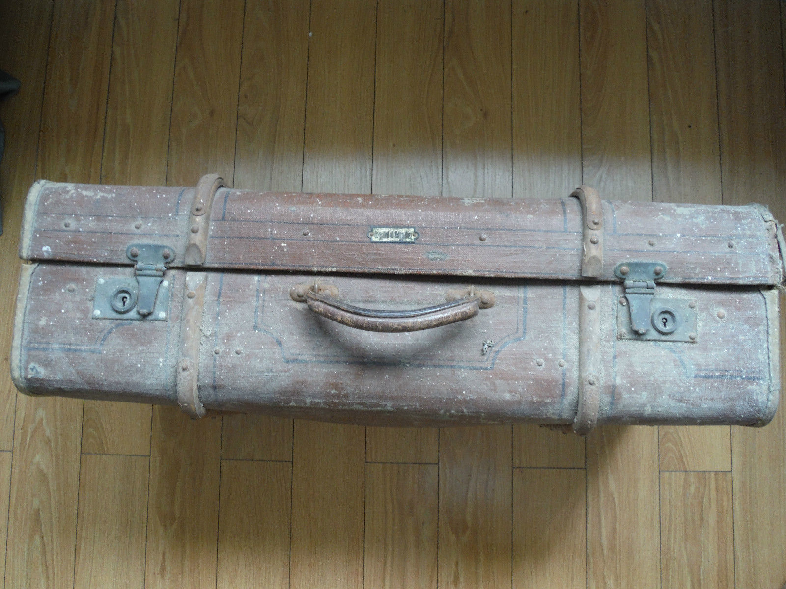 Vintage Luggage Trunk - Original - Garantiert Echt Rohrplatten 1900's (777)