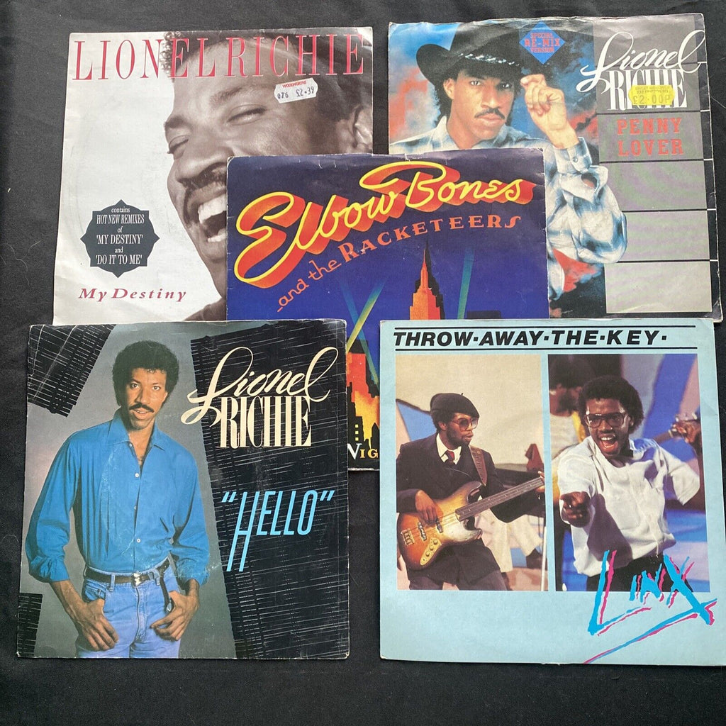 Vinyl Records 7" Singles 5 x 1980's Lionel Richie, Linx, Elbow Bones - 9437