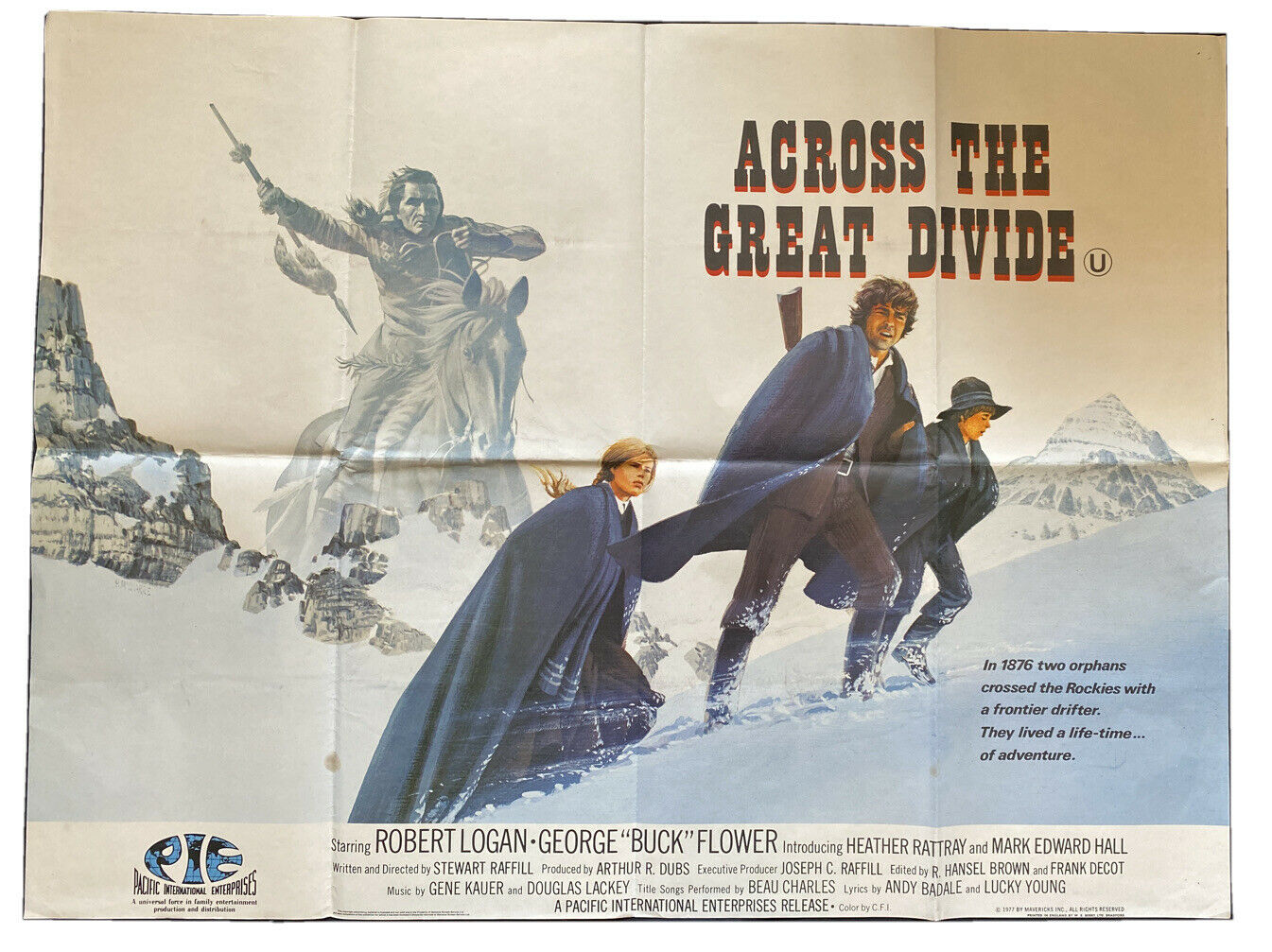 ORIGINAL UK QUAD POSTER - Across the Great Divide - 1976 - 30" x 40" - (6564)