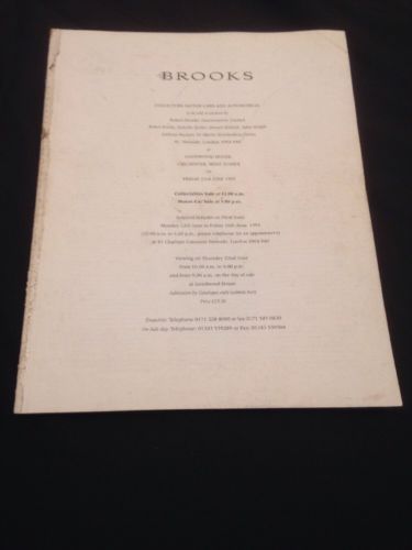 Brooks Motoring auction cat No 37- June 1995 Goodwood FT COVER MISSING (361)