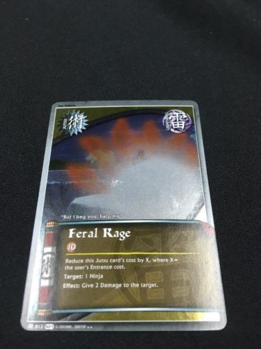 Shonen Jump's Naruto Collectible card FOIL Feral Rage #812 - (6327)