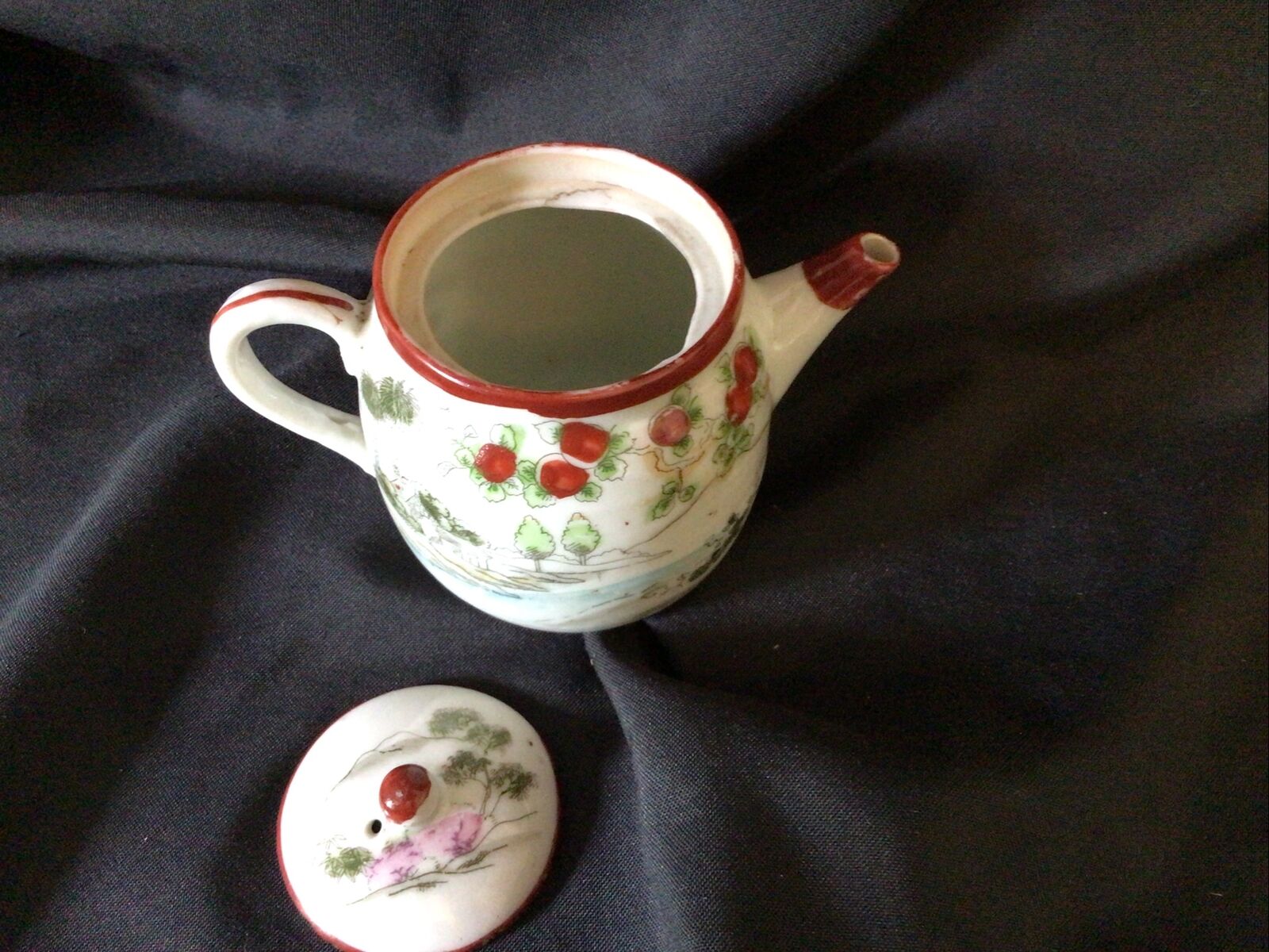 Teapot Collectors Small Ceramic Vintage 9cm Japanese Style - (8061)