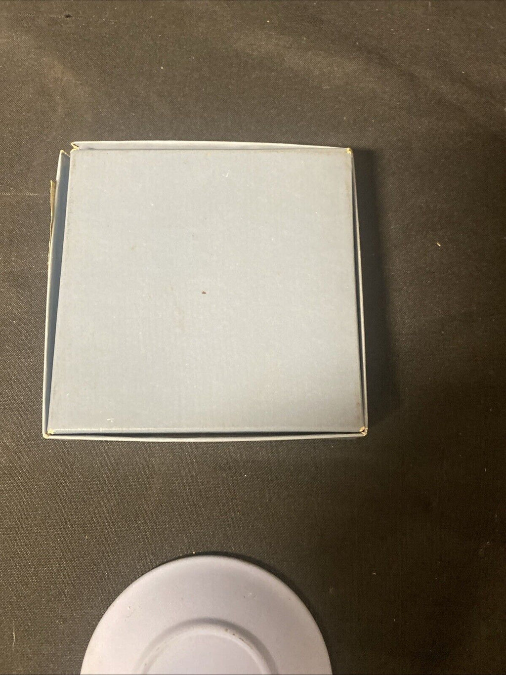 Wedgwood Jasperware Blue 225th Anniver. Round Fluted Tray Boxed 79mm D. -(5827)