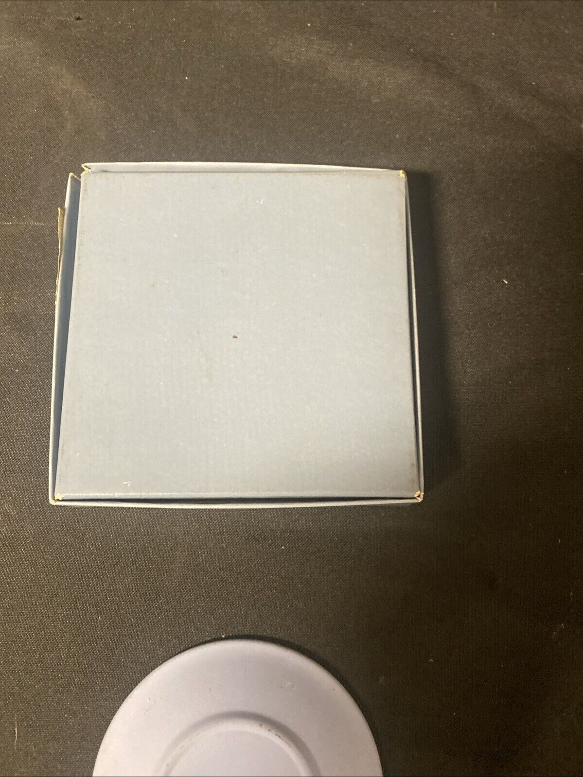 Wedgwood Jasperware Blue 225th Anniver. Round Fluted Tray Boxed 79mm D. -(5827)