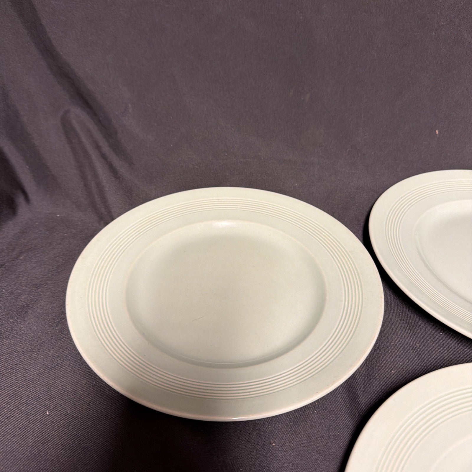 Wood's Ware Beryl Utility Green 4 x Small Dinner Plate 23cm Diameter- (1934) 