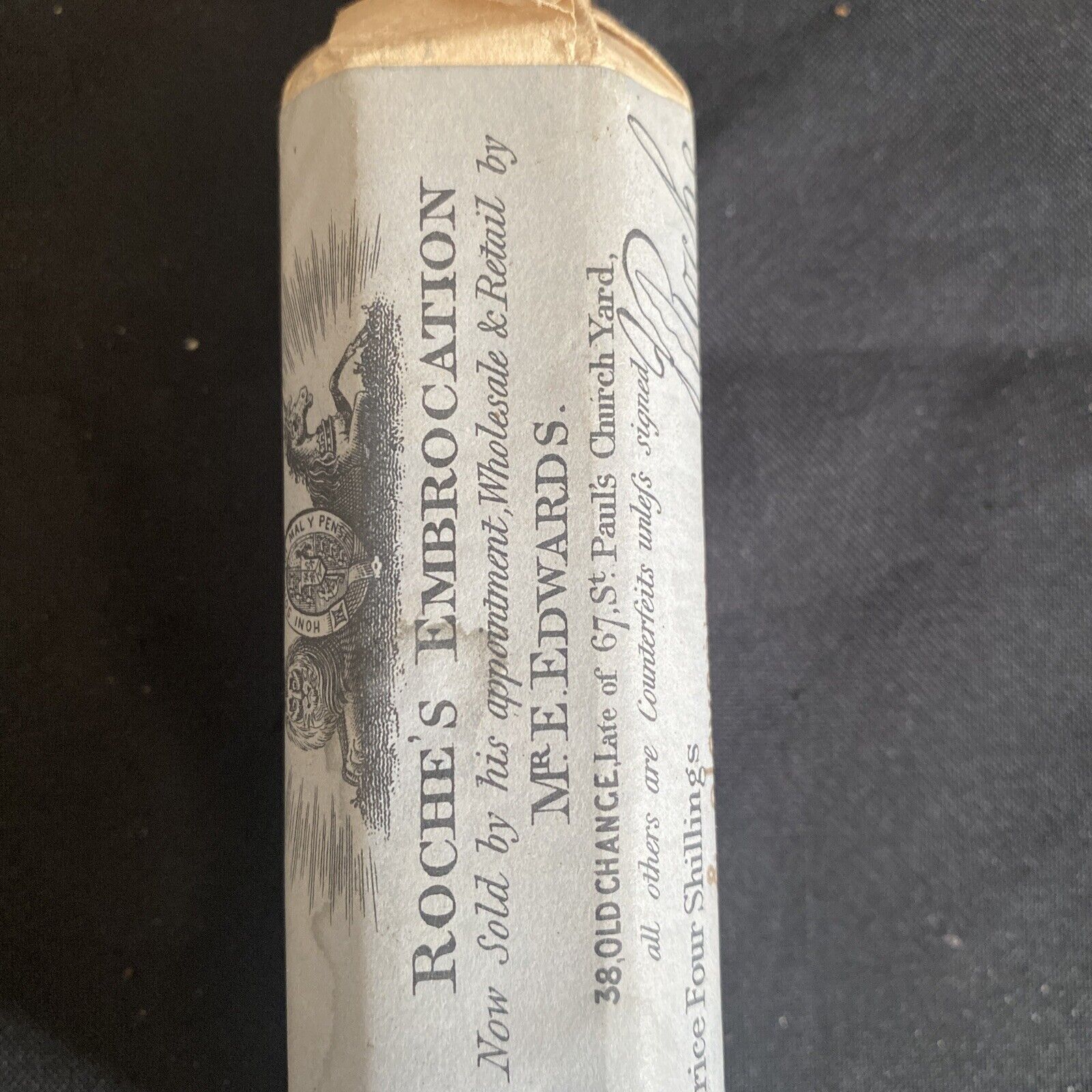 Antique Pharmacy Apothecary Unopened Roche's Embriocation - (9627)