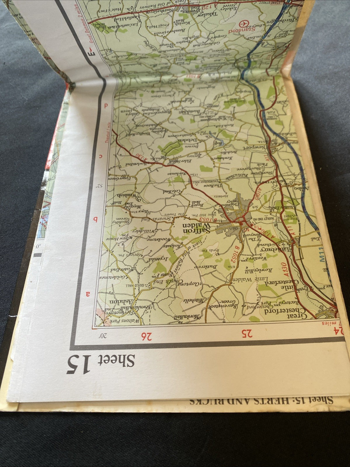 Herts & Bucks Bartholomew National Map 1:100 Scale #15 (1268)