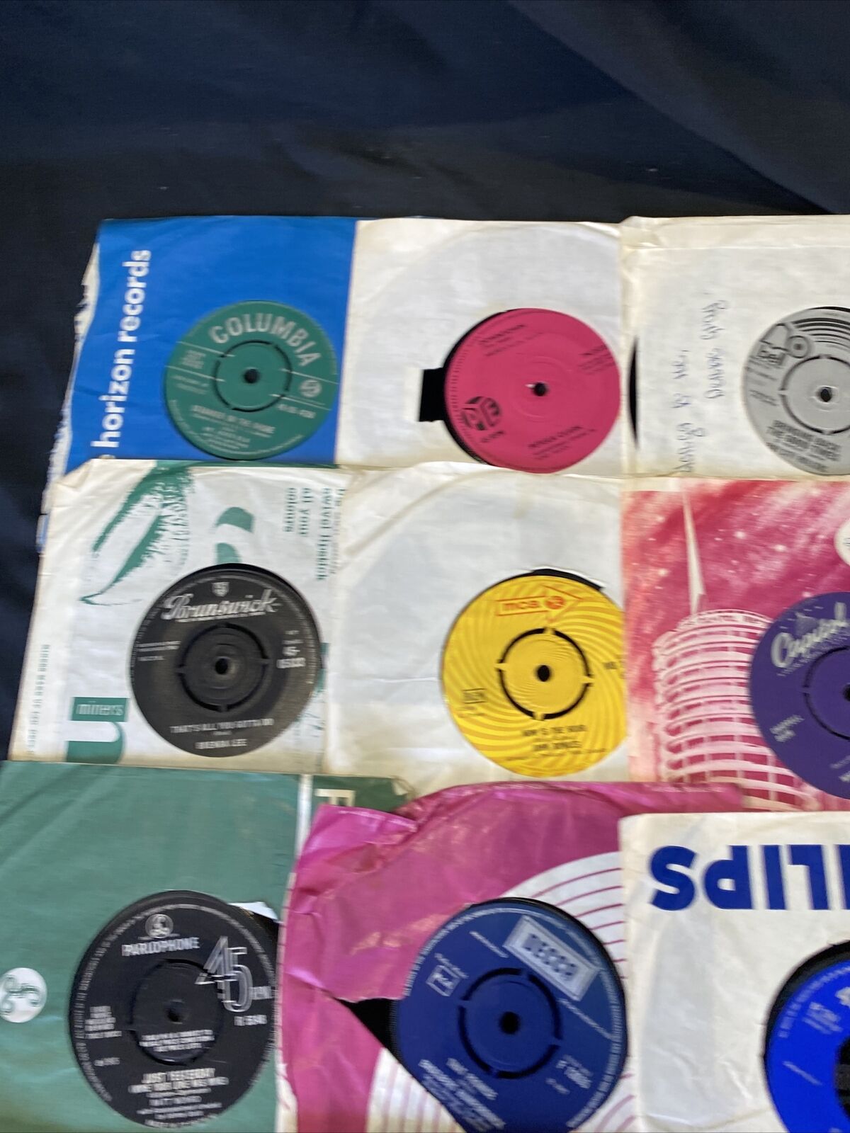 Vintage 1960's to 80's 7" Singles x 21 Acker Bilk Petula Clark Elvis + More (8365