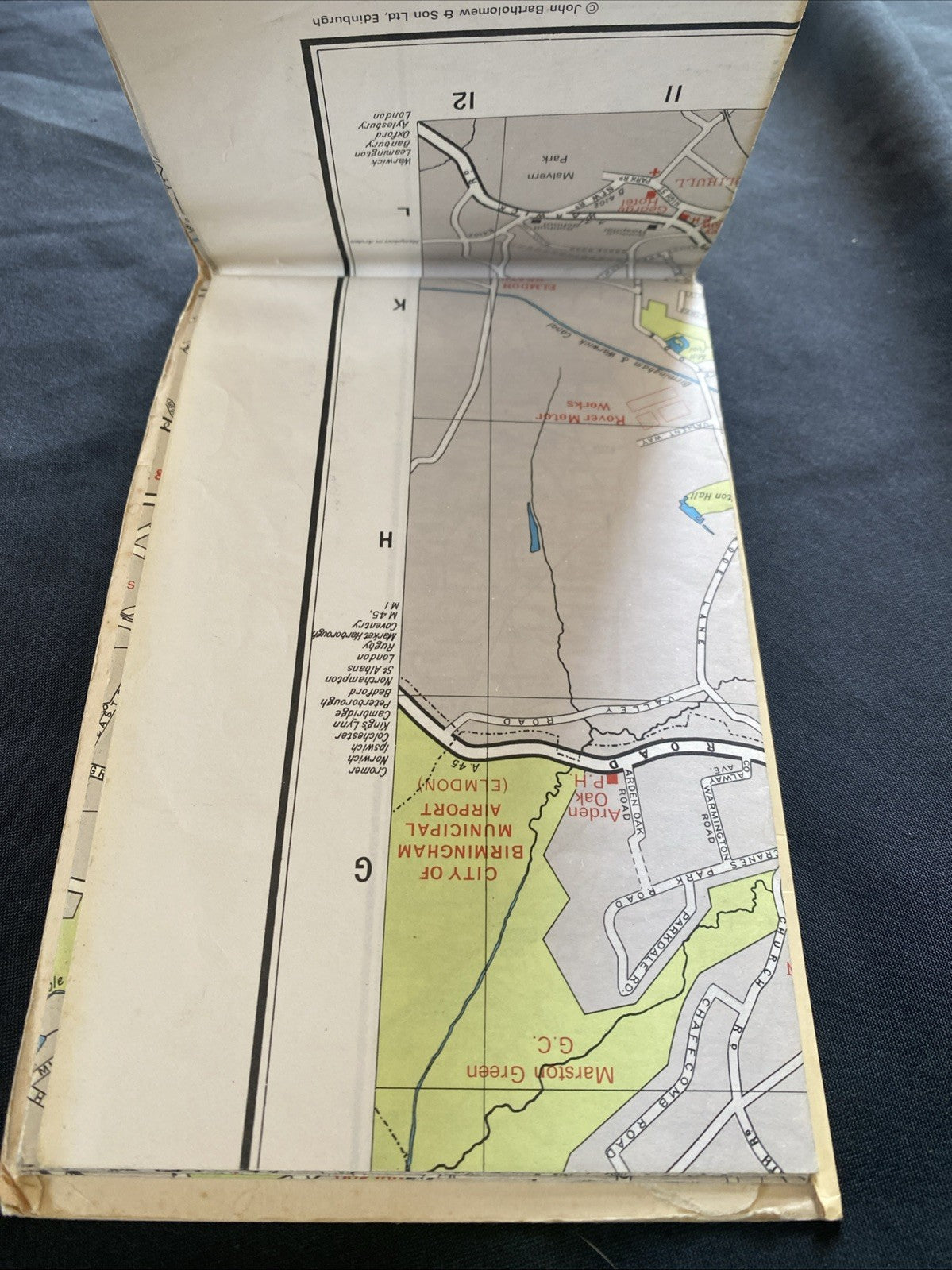 Birmingham to and Through Bartholomew Map 1970's 1:25 scale (1318)