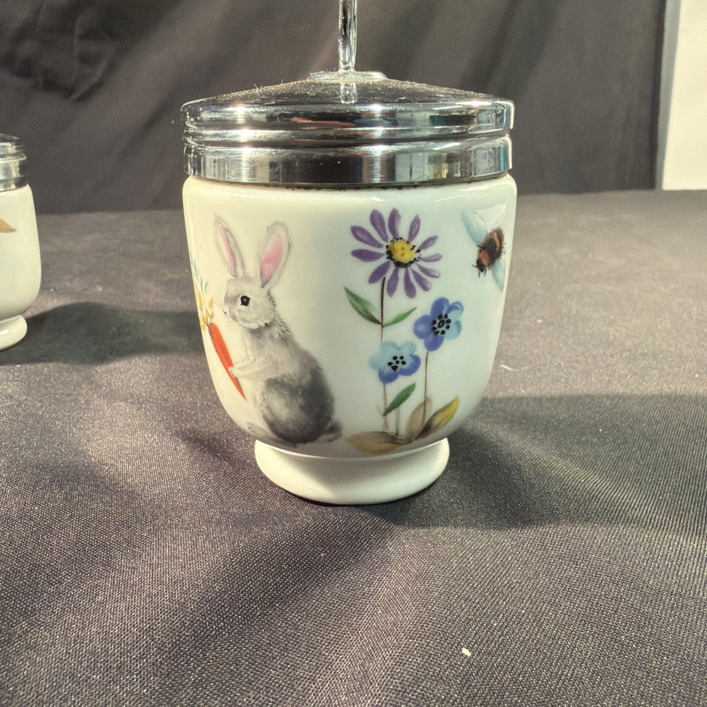 Royal Worcester Egg Coddler A Skippety Tale 4" and Berry 3.5" - (2091)