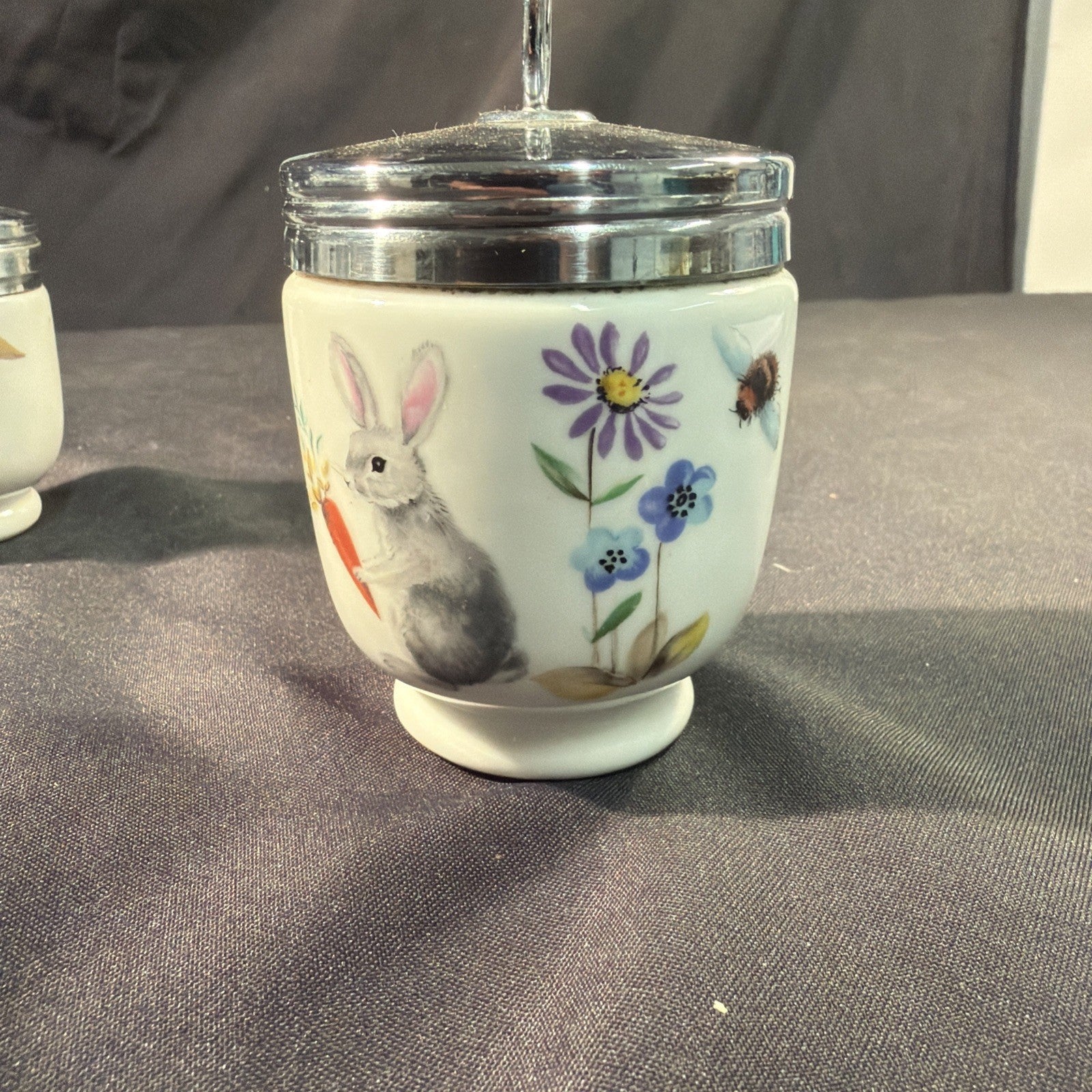 Royal Worcester Egg Coddler A Skippety Tale 4" and Berry 3.5" - (2091)