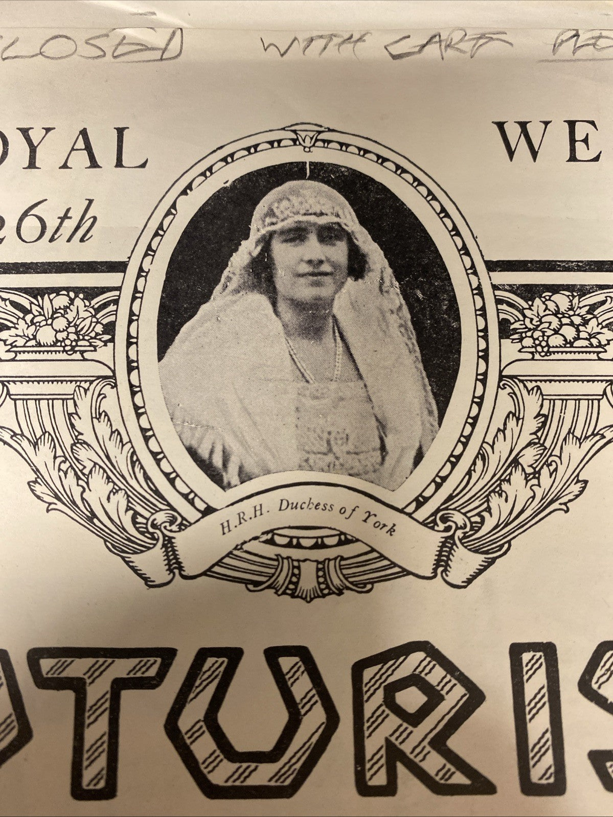 Metal Printers Plate April 26th 1923 Royal Wedding Futurist Heels - (1684)