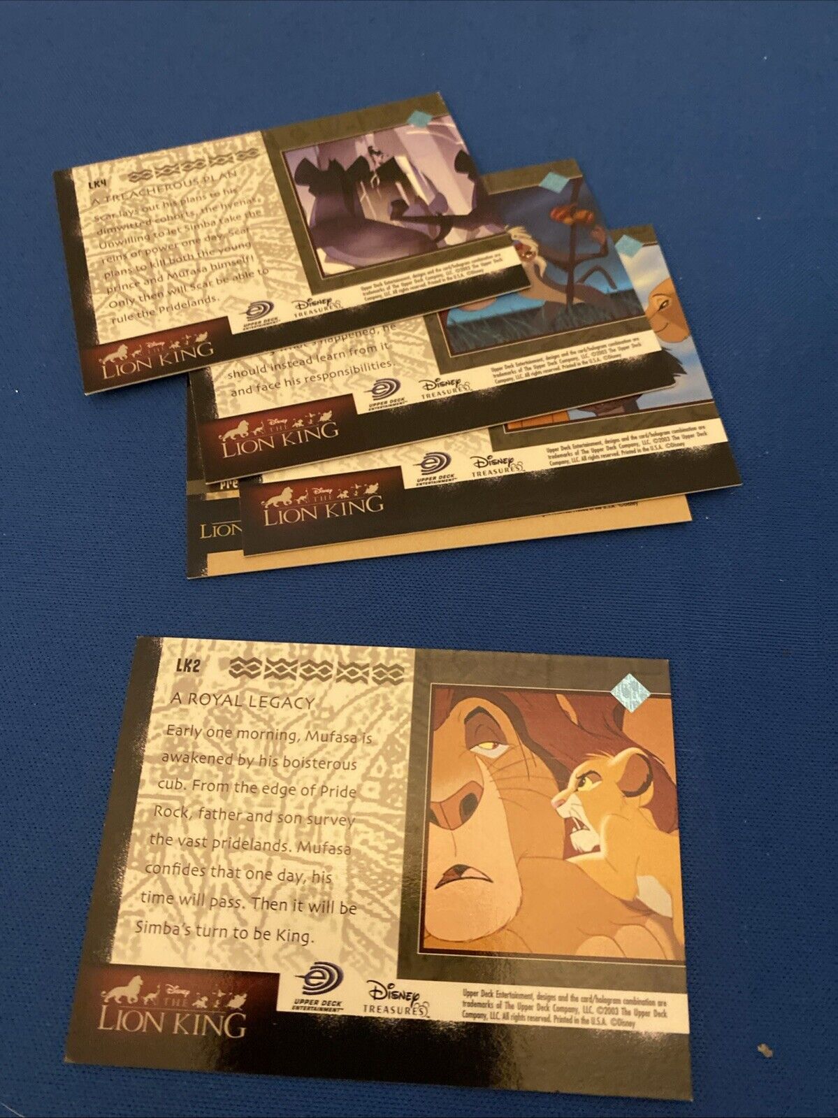 Upper Deck 2003 Disney Treasures Lion King x5 out of 10 Trading Cards (5767