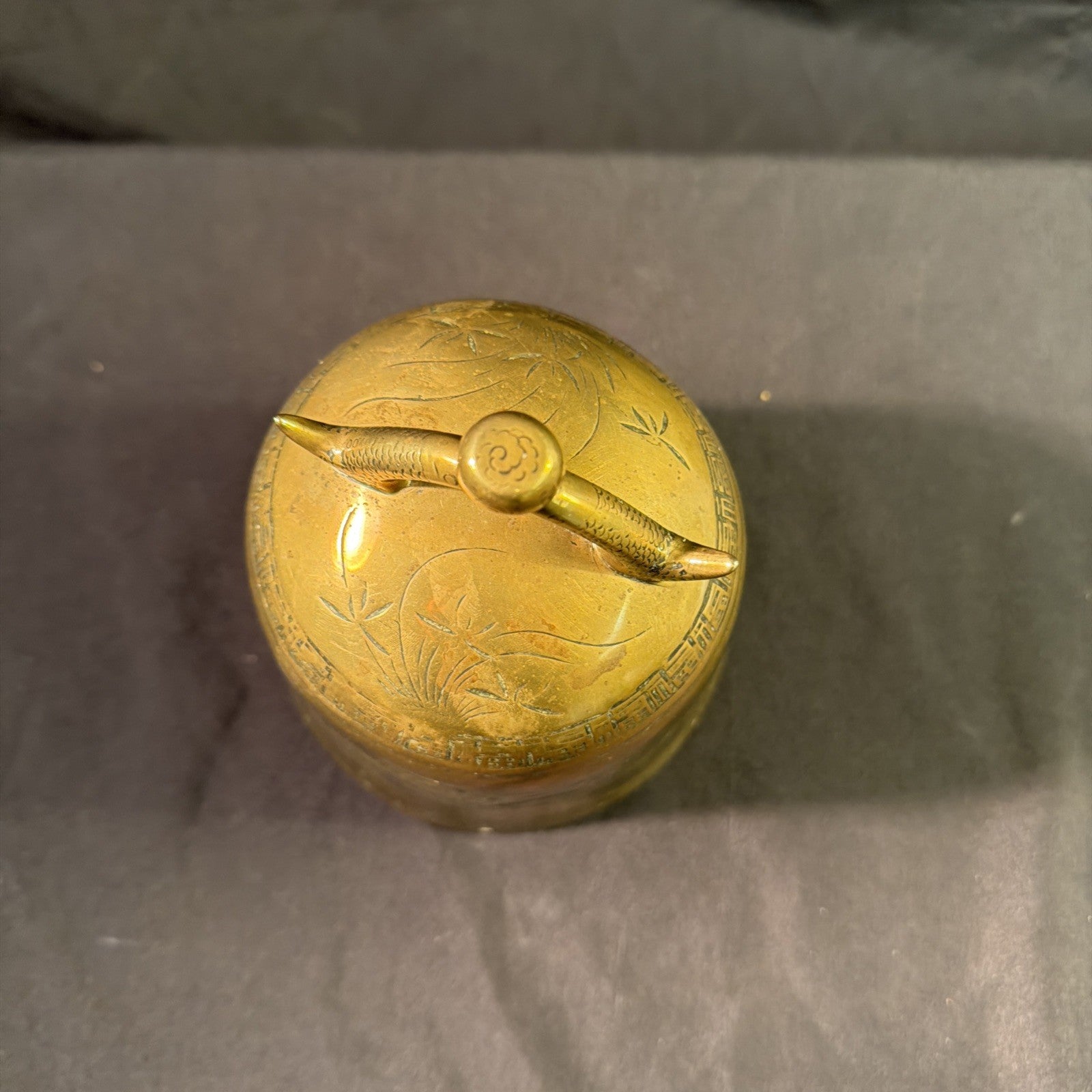 Antique Shanghai 1920 Gong Bell Heavy Brass - (1990)