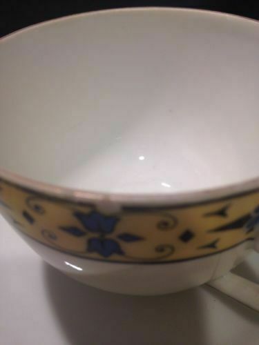 Victoria China Czechoslovakia Hand Painted Pattern 202 - 15 Pcs Yellow (1502)