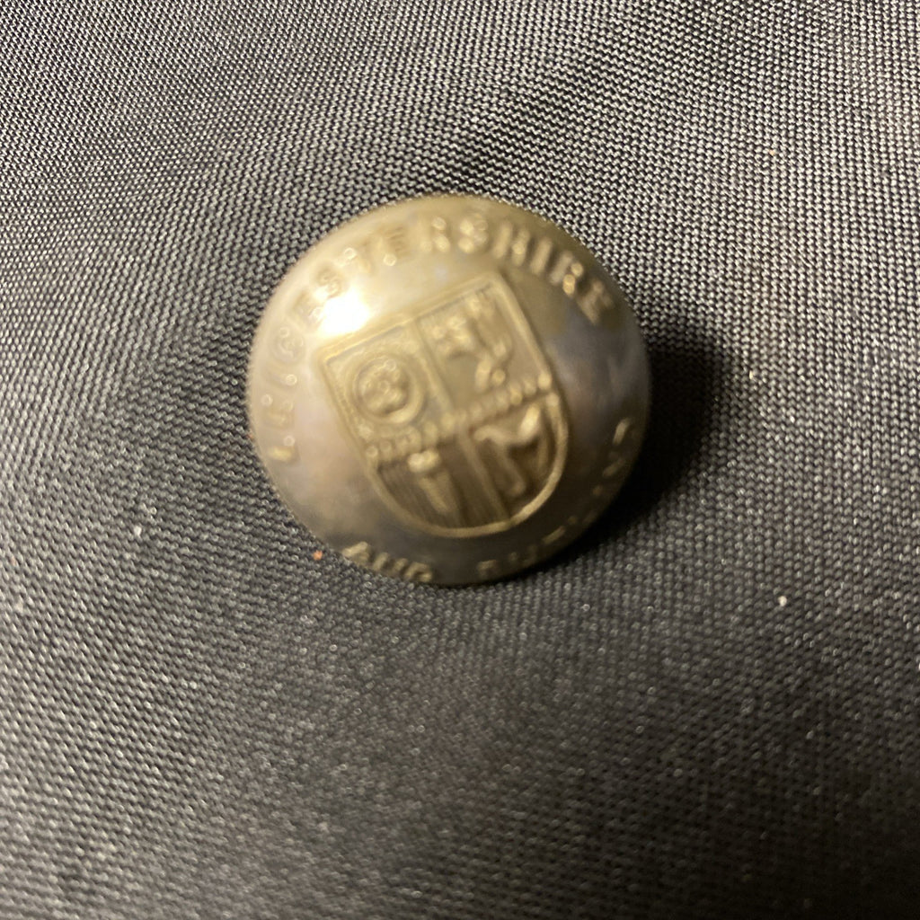 FIRE BRIGADE Vintage Tunic Button - LEICESTERSHIRE Fire Brigade 25mm  - (7582