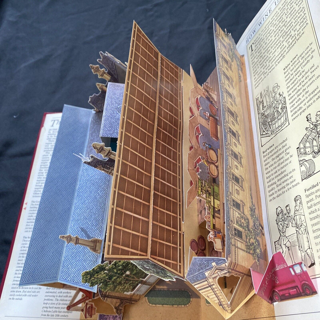 BOOK - Hugh Johnson's Pop-Up Wine Book 1989 Van Der Meer Rare - (9569)
