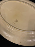 Vintage Myott Son & CO Large Oval Platter Yellow with Japanese Garden - (8558)