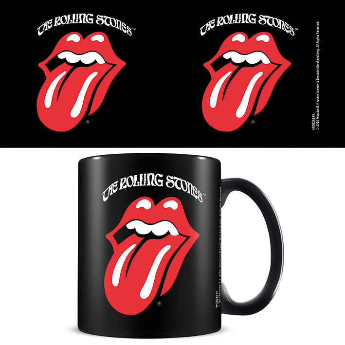 MUG Boxed Ceramic - MUSIC - Rolling Stones Retro Tongue - Black mug