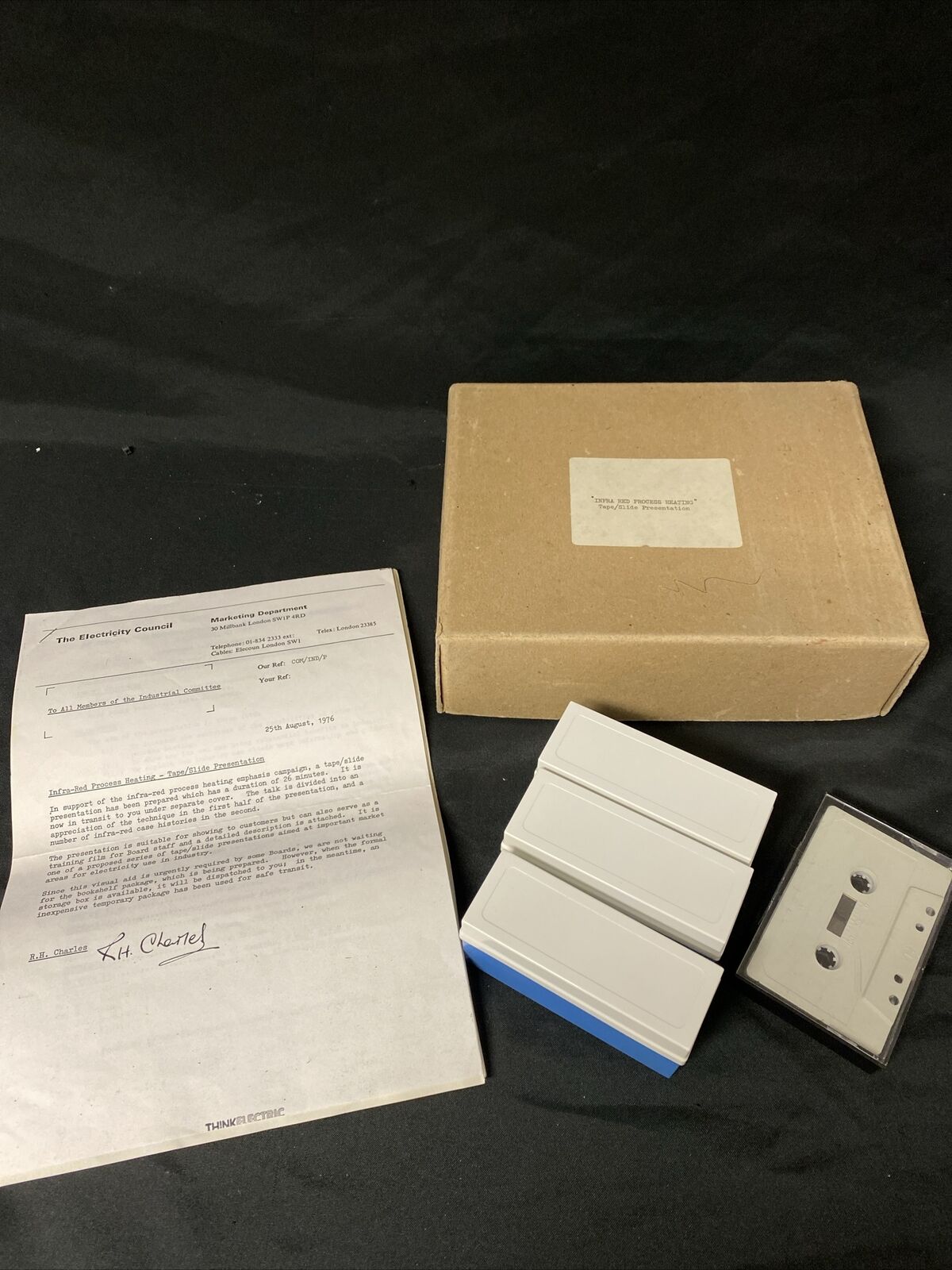 1970's Vintage presentation 74 slides & Tape Infra-Red Process Heating -(5113)