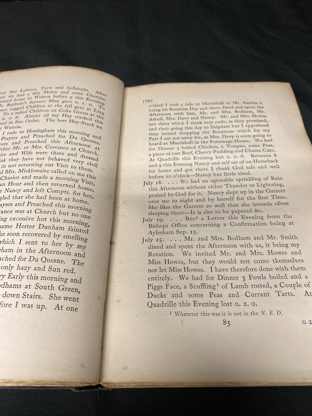 Book - Diary of a Country Parson VII - James Woodforde - 1926 - (1546)